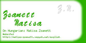 zsanett matisa business card